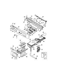 CONTROL PANEL Diagram and Parts List for GCRH410F00WW  General Electric Washer