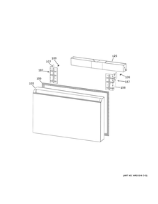Freezer Drawer Diagram and Parts List for CGE29DM5TBS5  General Electric Refrigerator