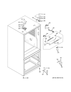 Case Parts Diagram and Parts List for GNE21FGKAKBB  General Electric Refrigerator