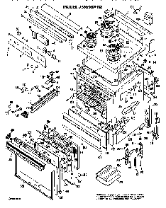 Cooktop/main Body/controls Diagram and Parts List for JB550GN2  General Electric Range