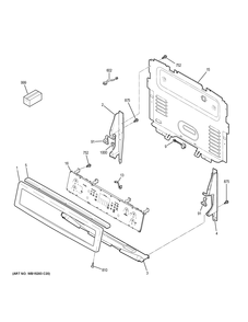 Part Location Diagram of WB07X30076 GE CONTROL PANEL TRIM Assembly TS