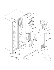 FZ SECTION Diagram and Parts List for GSRC3QGZAFBB  General Electric Refrigerator