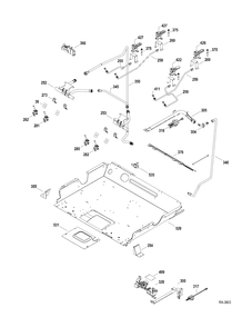 GAS-BURNER PARTS Diagram and Parts List for PGS968SER1SS  General Electric Range