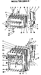 Doors Diagram and Parts List for TBX20DGR  General Electric Refrigerator