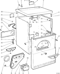 CONTROL PANEL Diagram and Parts List for DE759G*429  General Electric Dryer