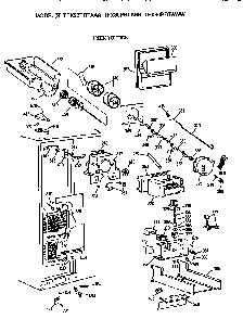Freezer Section Diagram and Parts List for TFX30PRTABB  General Electric Refrigerator