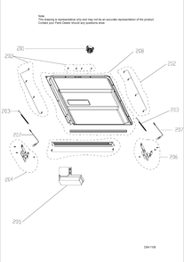 DOOR ASM Diagram and Parts List for PDT660SGF1BB  General Electric Dishwasher