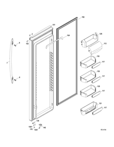 FF DOOR Diagram and Parts List for PSRS6PGZADSS  General Electric Refrigerator