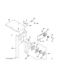 CABINET & CONTROL Diagram and Parts List for ZCGP150PSS-00  General Electric Trash Compactor