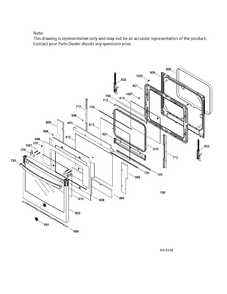 Part Location Diagram of WS01L15020 GE HANDLE Assembly