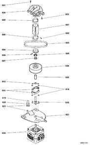 MOTOR & PUMP Diagram and Parts List for YWL3000SALWH  General Electric Washer