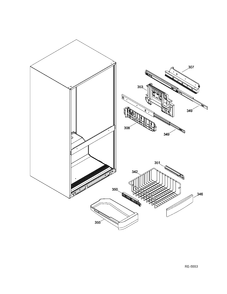 FZ BASKETS Diagram and Parts List for GNR22DSEAFBS  General Electric Refrigerator
