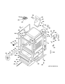 Body Parts Diagram and Parts List for JGB750EEF1ES  General Electric Range
