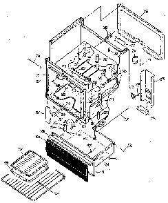 Lower oven Diagram and Parts List for 3639878911KS  Kenmore Range