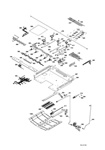 GAS & BURNER PARTS Diagram and Parts List for PCGB930SET3SS  General Electric Range