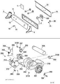 CONTROLS Diagram and Parts List for TCXR353EB1WW  General Electric Dryer