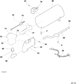 BURNER Diagram and Parts List for PSXH43GV0WW  General Electric Dryer