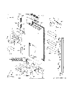 Dispenser Door Diagram and Parts List for CFE28TP4MGW2  General Electric Refrigerator