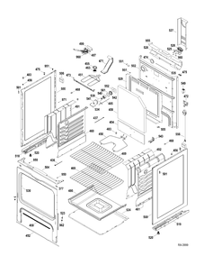 BODY PARTS Diagram and Parts List for JCBP62DP2WW  General Electric Range