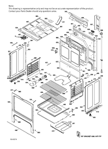 BODY PARTS Diagram and Parts List for JCB630DJ1WW  General Electric Range