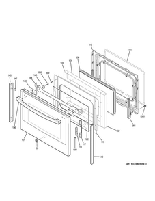 Lower Door Diagram and Parts List for PS950SF3SS  General Electric Range