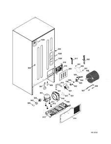 Sealed System And Motherboard Diagram and Parts List for GTR12BAXRWW  General Electric Refrigerator