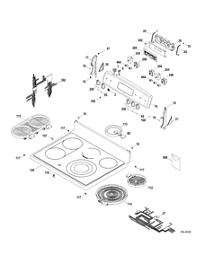 CONTROLS-COOKTOP Diagram and Parts List for JCBP84DP1WW  General Electric Range