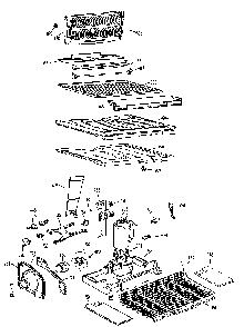Unit Parts Diagram and Parts List for TBX25ZLB  General Electric Refrigerator