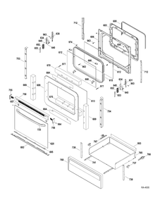 Part Location Diagram of WS01A00604 GE LATCH Assembly - WB02K10144