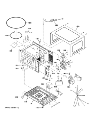 Oven Cavity Parts Diagram and Parts List for ZEB1227SL3SS  General Electric Microwave