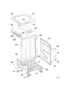 CABINET Diagram and Parts List for PCVH565EH3GG  General Electric Dryer