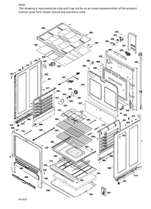 BODY PARTS Diagram and Parts List for JCB530SJ1SS  General Electric Range