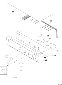 CONTROLS / TOP PANEL Diagram and Parts List for PSXH43GV0WW  General Electric Dryer