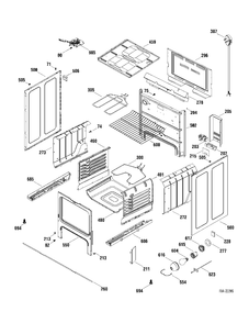 BODY PARTS Diagram and Parts List for JCBP36SK3SS  General Electric Range