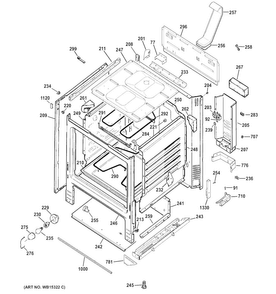 Part Location Diagram of WB63X20644 GE RANGE BACK