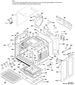 BODY PARTS Diagram and Parts List for JCGB700DEJ1BB  General Electric Range