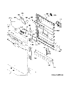 Escutcheon & door assembly Diagram and Parts List for GDF510PGM4BB  General Electric Dishwasher