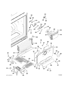 FZ SECTION Diagram and Parts List for ZFGP21HZJSS  General Electric Refrigerator