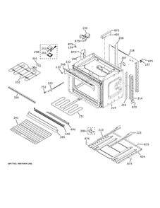 Lower Oven Diagram and Parts List for JTD3000DN4WW  General Electric Wall Oven