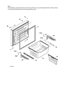 FZ DOOR Diagram and Parts List for PNE21KGKBKWW  General Electric Refrigerator