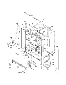 Body Parts Diagram and Parts List for GSRC3KLZBFWW  General Electric Dishwasher