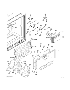 Fz Section Diagram and Parts List for PFE29PSDSS  General Electric Refrigerator