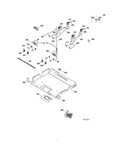 GAS & BURNER PARTS Diagram and Parts List for P2S968SER1SS  General Electric Range