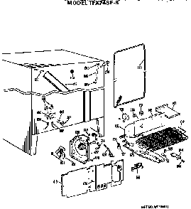 Unit Parts Diagram and Parts List for TFX24SFB  General Electric Refrigerator
