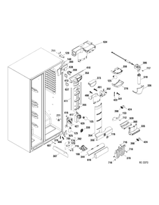 FF SECTION Diagram and Parts List for PSHS6VGXADSS  General Electric Refrigerator