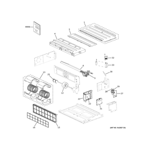Room Air Conditioner Diagram and Parts List for US18MB2BEA1  General Electric Air Conditioner