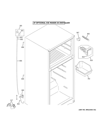 Ice Maker Diagram and Parts List for GTE21GSHESS  General Electric Refrigerator