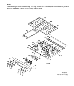 Part Location Diagram of WG03A02138 GE SCREW Mounting
