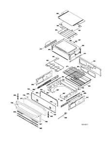 DRAWER PARTS Diagram and Parts List for P2S975SER3SS  General Electric Range