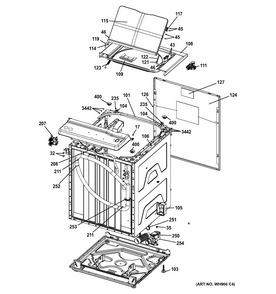 Cabinet 6 Diagram and Parts List for 36361542  Kenmore Washer Dryer Combo